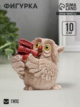 Фигурка гипс «Сова с книгами», 10×8×6 см