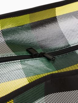 Сумка хозяйственная на молнии, 35 л, 50×20×35 см, чёрная/жёлтая