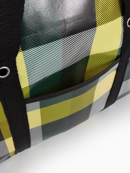 Сумка хозяйственная на молнии, 35 л, 50×20×35 см, чёрная/жёлтая