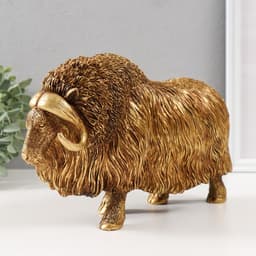Фигурка полистоун «Овцебык», золотой 27×9.5×16.8 см