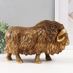 Фигурка полистоун «Овцебык», золотой 27×9.5×16.8 см