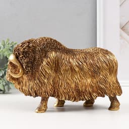 Фигурка полистоун «Овцебык», золотой 27×9.5×16.8 см