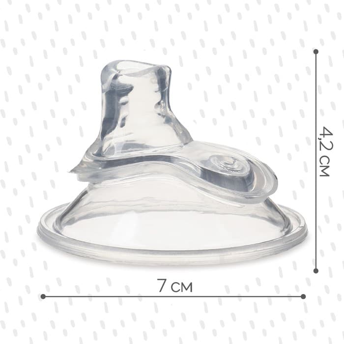 Соска на поильник M&B, антиколиковая, широкое горло d=70 мм, мягкий носик, от 9 мес., быстрый поток