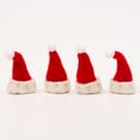 Новогодняя шапка для игрушек вязаная, набор 4 шт., размер — 7,5 × 4 см