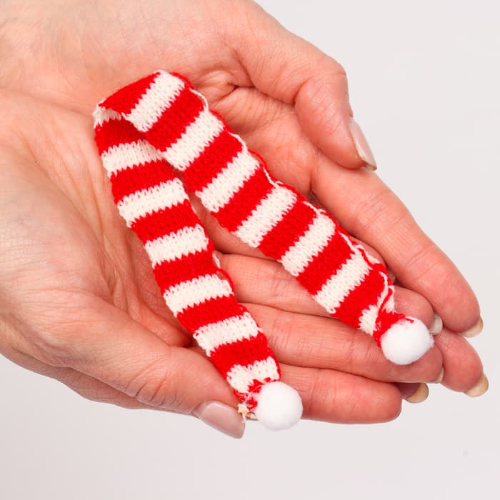 Шарфик для игрушек вязаный «Зимний вечер», набор 5 шт., размер 1 шт. — 27×2 см