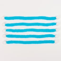 Шарфик для игрушек вязаный, набор 5 шт., размер 1 шт. — 27×2 см, цвет голубой