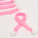 Шарфик для игрушек вязаный, набор 5 шт., размер 1 шт. — 27×2 см, цвет розовый