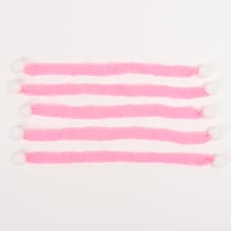 Шарфик для игрушек вязаный, набор 5 шт., размер 1 шт. — 27×2 см, цвет розовый