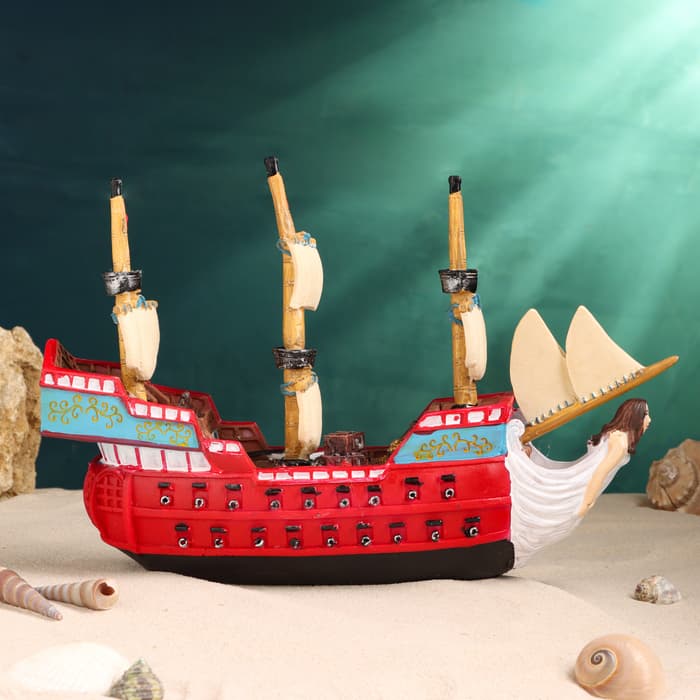 Сувенирная модель корабля «Парусник», фигурка полистоун, 31×10×20 см