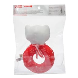 Мягкая погремушка на колечке Крошка Я «Медвежонок. Новогодний», текстиль, в пакете