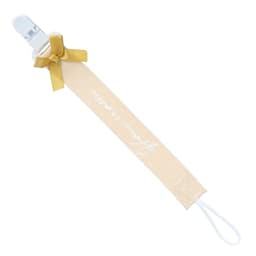 Подарочный набор новогодний M&B «Наше счастье»: соска-пустышка ортодонт., от 6 мес., и держатель на ленте, подарочная упаковка