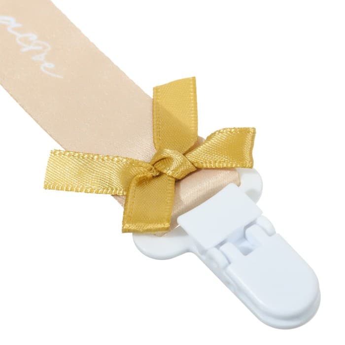 Подарочный набор новогодний M&B «Наше счастье»: соска-пустышка ортодонт., от 6 мес., и держатель на ленте, подарочная упаковка