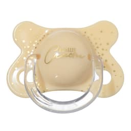 Подарочный набор новогодний M&B «Наше счастье»: соска-пустышка ортодонт., от 6 мес., и держатель на ленте, подарочная упаковка