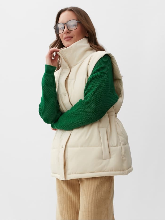 Жилет женский демисезонный MIST, размер 42-44, молочный