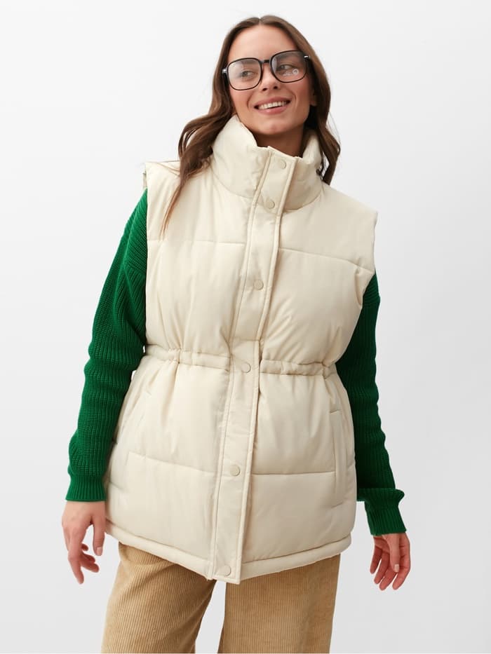 Жилет женский демисезонный MIST, размер 46-48, молочный