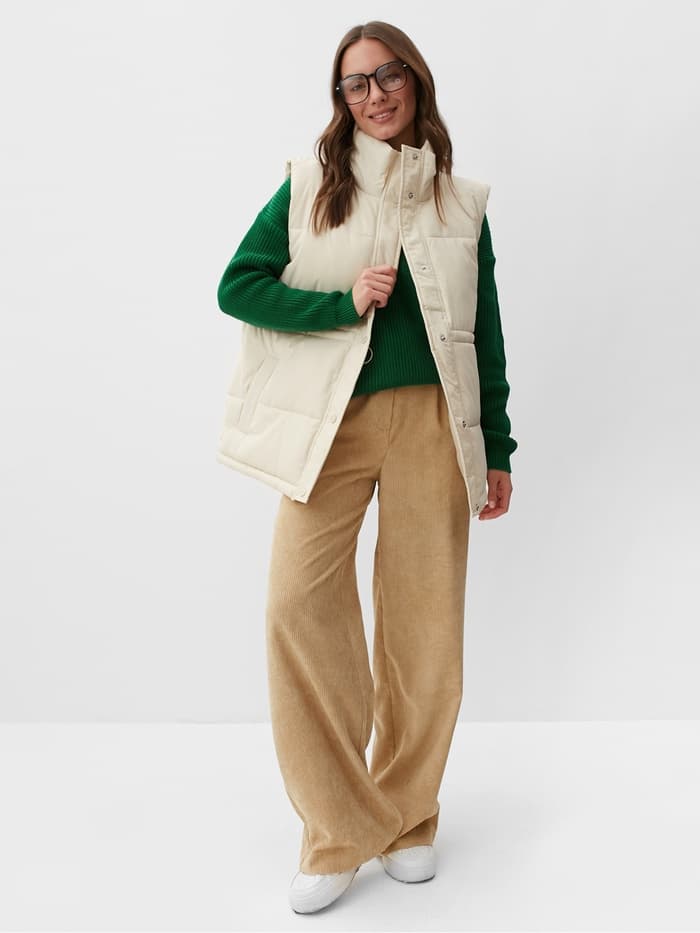 Жилет женский демисезонный MIST, размер 46-48, молочный