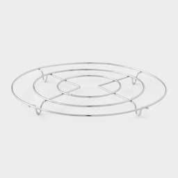 Подставка под горячее на ножках «Круг», 17.5×17.5×1.5 см, хромированная