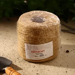 Шпагат джутовый для подвязки растений, 200 м, 1120 текс, 2 нити, джут, Greengo