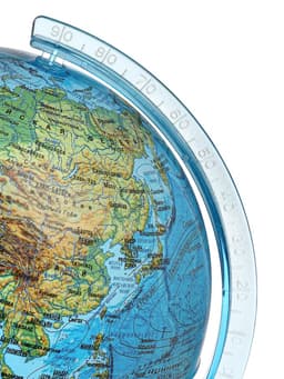 Глобус физико-политический, диаметр 210 мм, с подсветкой