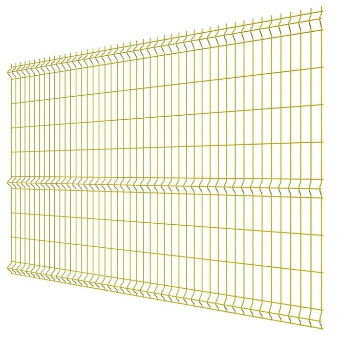 Панельное ограждение, 2.5×1.53 м, ячейка 55×200 мм, d=3.5 мм, жёлтое