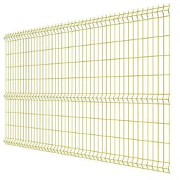 Панельное ограждение, 2.5×1.53 м, ячейка 55×200 мм, d=3.5 мм, жёлтое