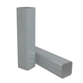 Столб, 250×6.2×5.5 см, t=1.4 мм, цинк, без отверстий, с заглушкой GL, серый