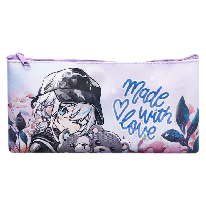 Пенал школьный, текстиль, плоский, 10.8×20.5 см «Аниме»