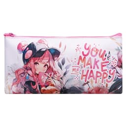 Пенал школьный, текстиль, плоский, 10.8×20.5 см «Аниме»