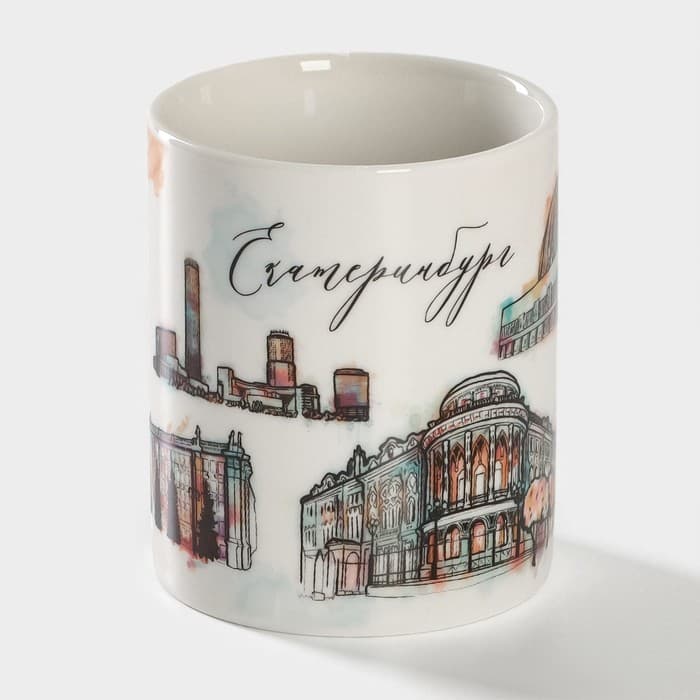 Кружка чайная керамическая «Екатеринбург», 340 мл