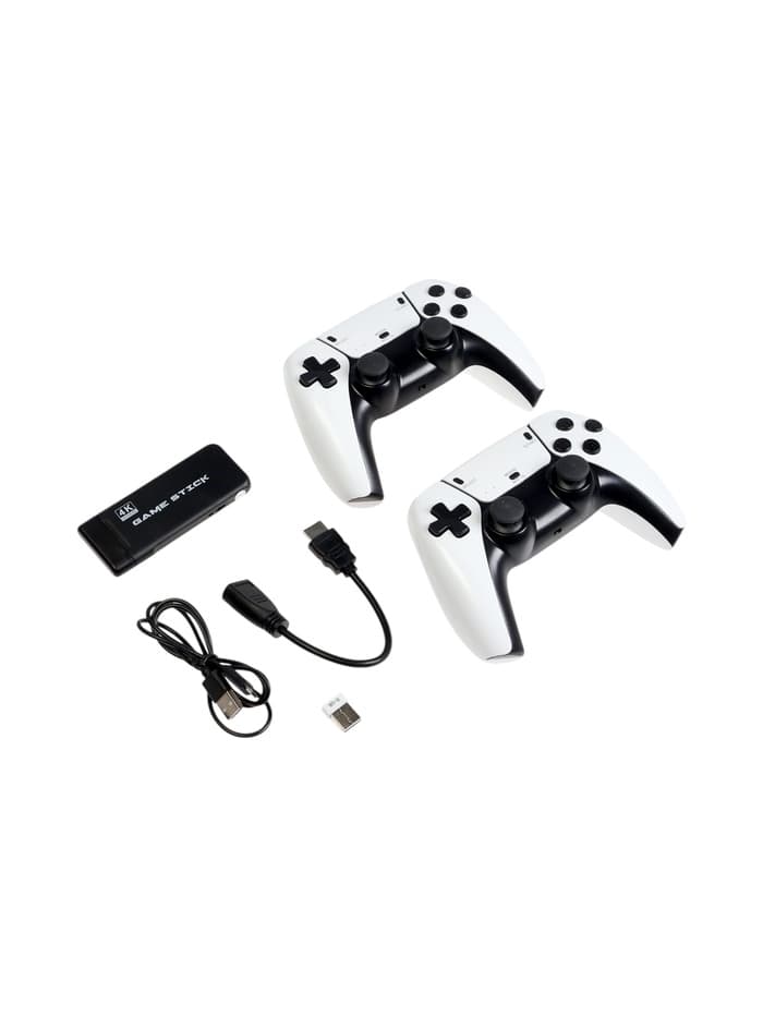 Игровая приставка M8Pro, 8/16/32 бита, 64 ГБ, HDMI, microSD, 2 беспроводных джойстика, чёрная
