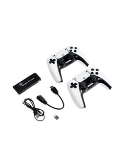 Игровая приставка M8Pro, 8/16/32 бита, 64 ГБ, HDMI, microSD, 2 беспроводных джойстика, чёрная