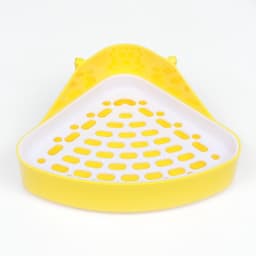 Туалет для кроликов и хорьков, 24×18×11 см, угловой, пластик, жёлтый