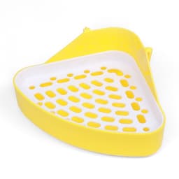 Туалет для кроликов и хорьков, 24×18×11 см, угловой, пластик, жёлтый