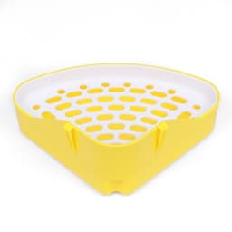 Туалет для кроликов и хорьков, 24×18×11 см, угловой, пластик, жёлтый