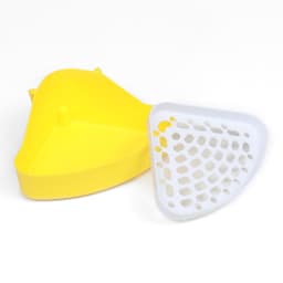 Туалет для кроликов и хорьков, 24×18×11 см, угловой, пластик, жёлтый