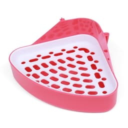 Туалет для кроликов и хорьков, 24×18×11 см, угловой, пластик, красный