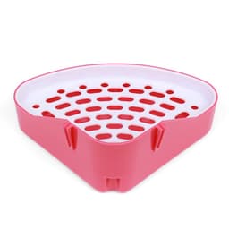 Туалет для кроликов и хорьков, 24×18×11 см, угловой, пластик, красный