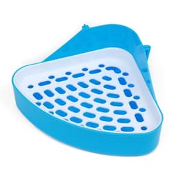 Туалет для кроликов и хорьков, 24×18×11 см, угловой, пластик, синий