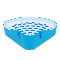 Туалет для кроликов и хорьков, 24×18×11 см, угловой, пластик, синий