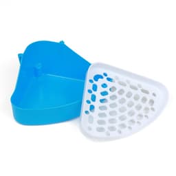 Туалет для кроликов и хорьков, 24×18×11 см, угловой, пластик, синий