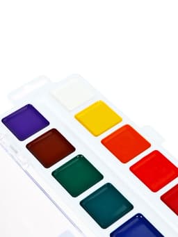 Акварель медовая «Гамма. Юный художник», 12 цветов, без кисти, пластик