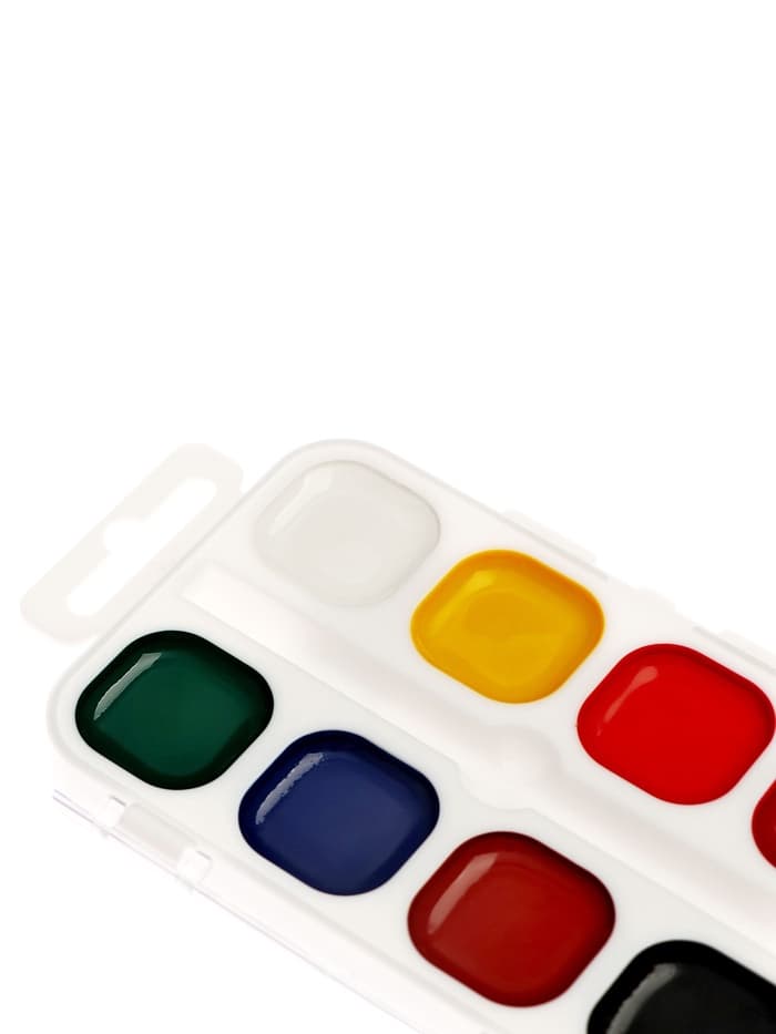 Акварель 8 цветов Гамма «Юный художник», медовая, без кисти, пластик