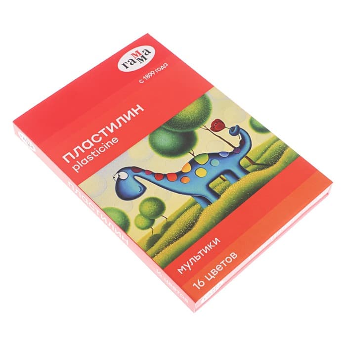 Пластилин «Гамма. Мультики», 16 цветов, 320 г, со стеком