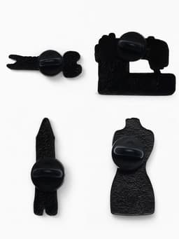 Набор значков (4 шт.) «Швея», цветной в чёрном металле