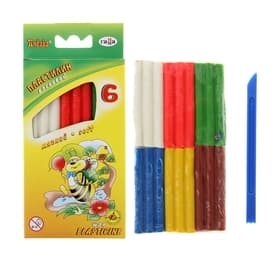 Пластилин мягкий (восковой) 6 цветов 90 г Гамма «Пчелка», со стеком, картонная упаковка 280029Н