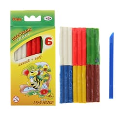 Пластилин мягкий (восковой) 6 цветов 90 г Гамма «Пчелка», со стеком, картонная упаковка 280029Н