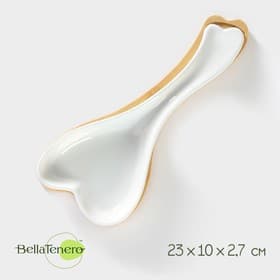 Подставка под ложку BellaTenero, 23×10×2.7 см, фарфор