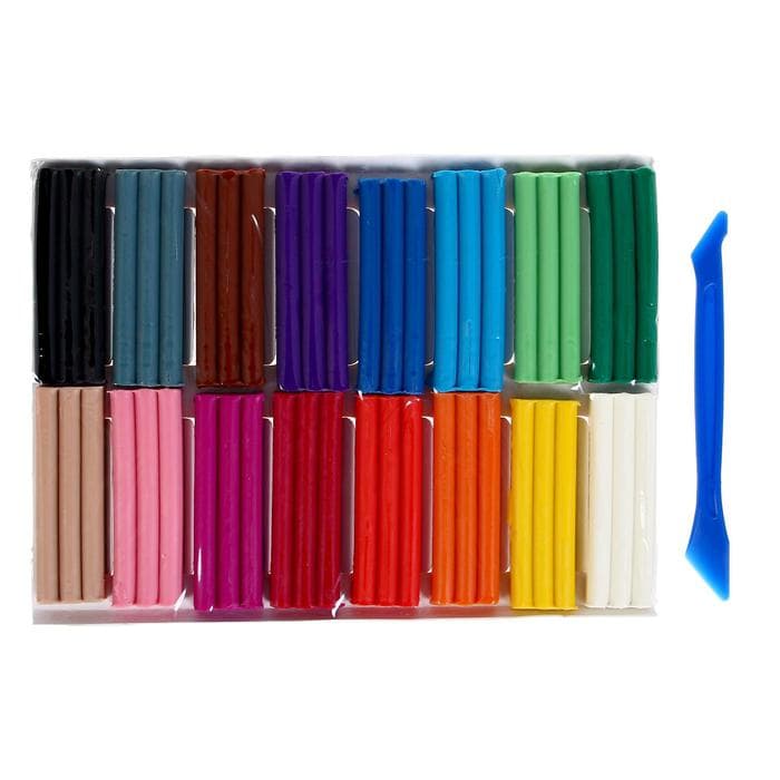 Пластилин мягкий (восковой) Гамма «Пчёлка», 16 цветов, 196 г, со стеком, картонная коробка