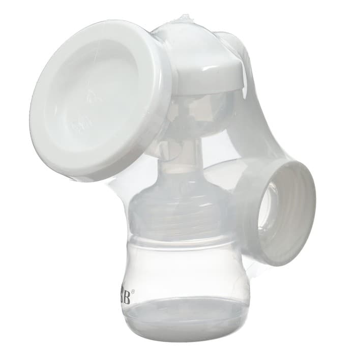 Молокоотсос ручной механический M&B 2 в 1, с бутылочкой для кормления ШГ и соской, 150 мл, белый