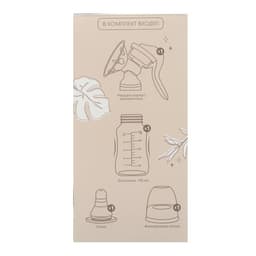 Молокоотсос ручной механический M&B 2 в 1, с бутылочкой для кормления КЛ и соской, 150 мл, белый